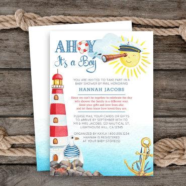 Ahoy it's a Boy Cute Nautical Baby Shower by Mail