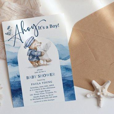 Ahoy It's a Boy Cute Nautical