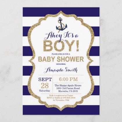 Ahoy it's a Boy! Nautical