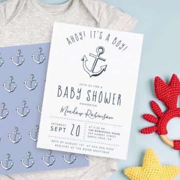 Ahoy! It's a Boy! Nautical
