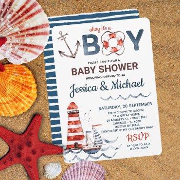 Ahoy It's A Boy Nautical