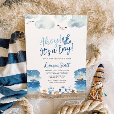 Ahoy It's a Boy | Nautical