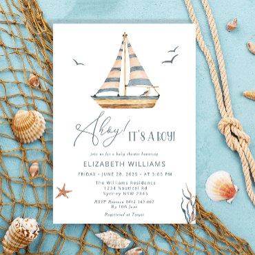 Ahoy It's A Boy Nautical