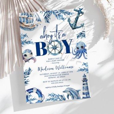 Ahoy it's a Boy Nautical