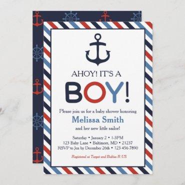 Ahoy It's a Boy Nautical