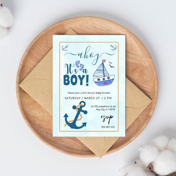 Ahoy its a Boy Sailboat