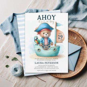 Ahoy Teddy Bear Pirate Captain Boy