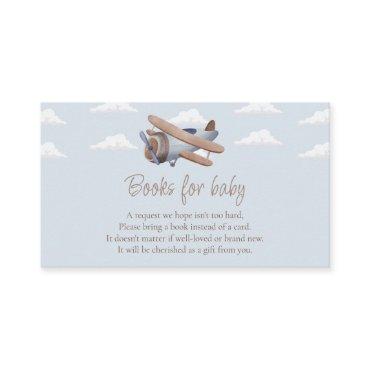 Airplane Books for Baby,  Travel Baby Shower  Enclosure Card