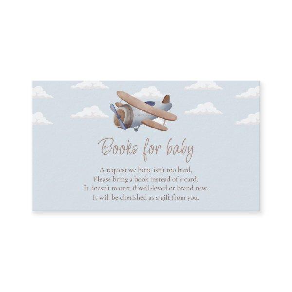 Airplane Books for Baby,  Travel Baby Shower  Enclosure Card