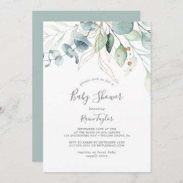 Airy Greenery and Gold Leaf