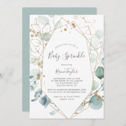 Airy Greenery and Gold Leaf Baby Sprinkle