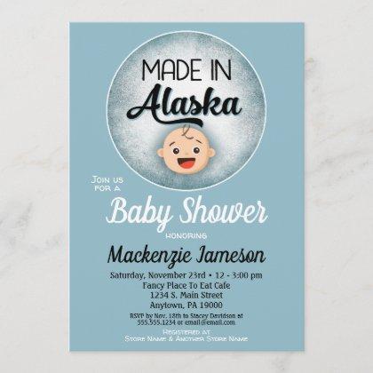 Alaska Baby Shower Funny Blue Boys