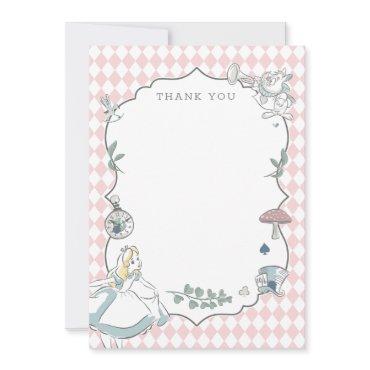 Alice in Wonderland Baby Shower Thank You Card