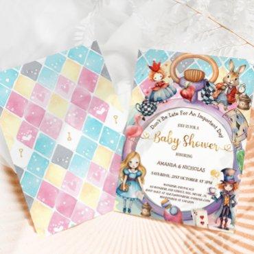 Alice Mad Hatter Queen of Hearts Baby Shower