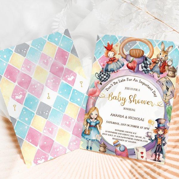 Alice Mad Hatter Queen of Hearts Baby Shower