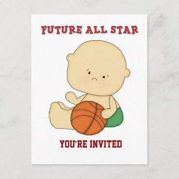 All-Star Basketball Baby Shower Invitation