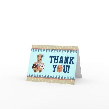 All-Star Puppies Baby Shower Thank-You Notecard