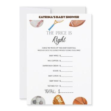 All Stars Sports Baby Shower - Editable Name, 5x7