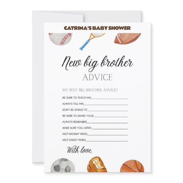 All Stars Sports Baby Shower - Editable Name, 5x7