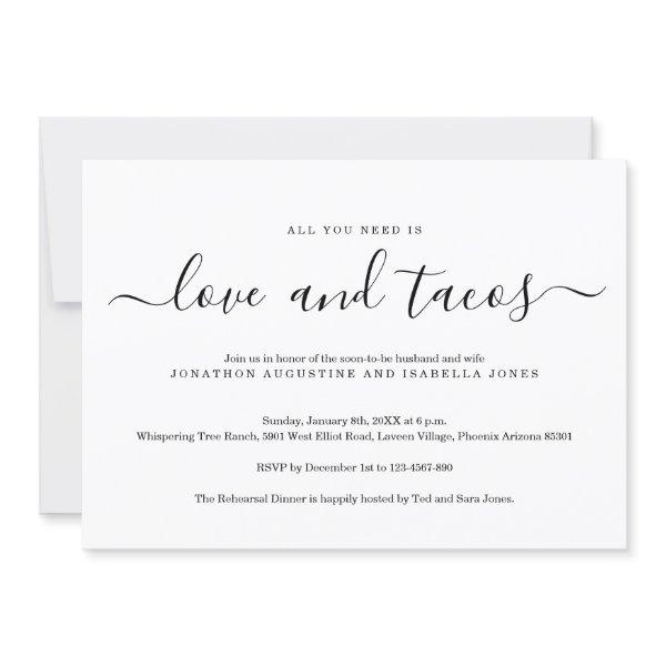 All You Need is Love and Tacos Rehearsal Dinner