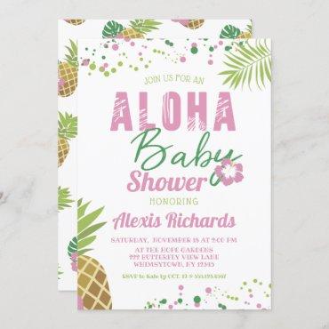 Aloha Baby Pink & Green Tropical Girl
