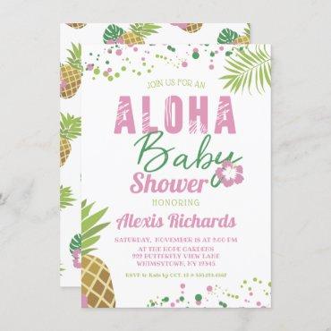 Aloha Baby Pink & Green Tropical Girl