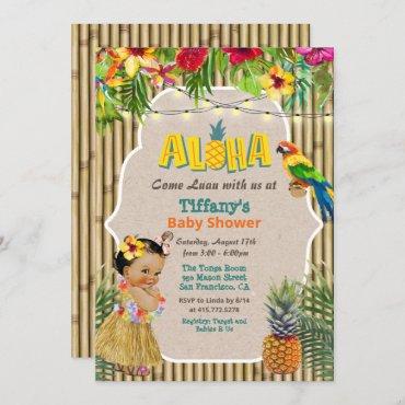 Aloha Luau Tropical Baby Shower Invitation