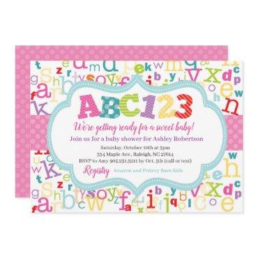 Alphabet Baby Girl Shower