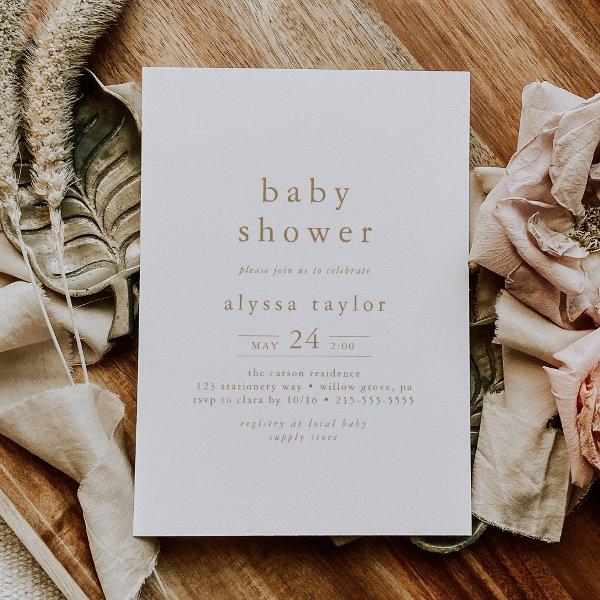 ALYSSA Boho White and Gold Girl Simple