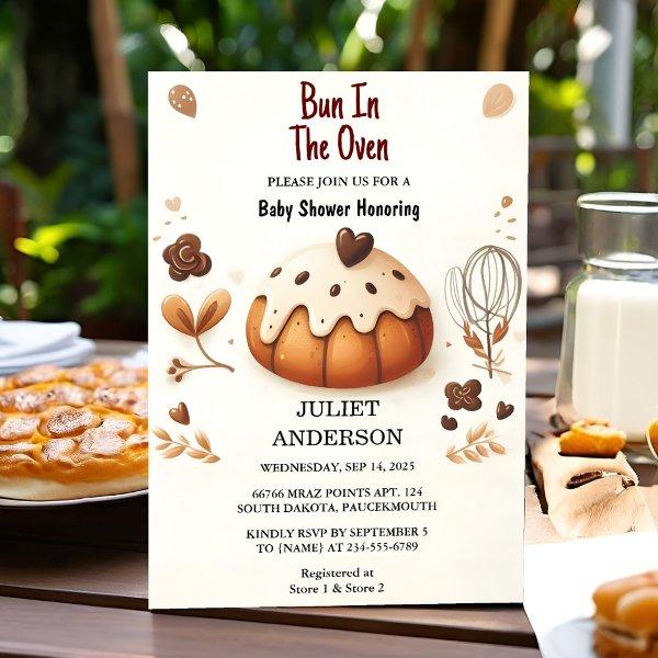 An Fun Retro Boho Cake Bun In The Oven