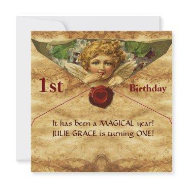 ANGEL HEART WAX SEAL PARCHMENT First Birthday