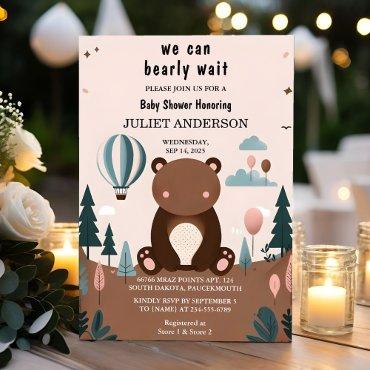 Animal Cub Boho We Can Bearly Wait