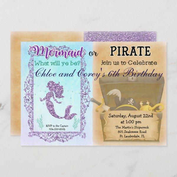ANY AGE - Mermaid or Pirate Birthday