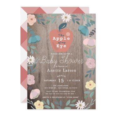 Apple of my Eye Floral Wood Rustic