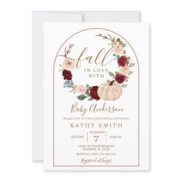 Arch Boho Rustic Floral Fall In love Baby Shower