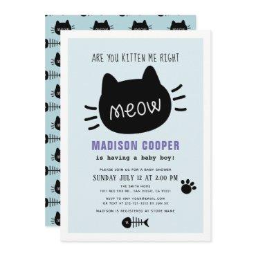 Are You Kitten Me Right Meow Blue Boy