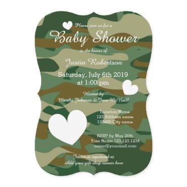 Army camo  with cute hearts