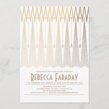 Art Deco White and Gold Gatsby