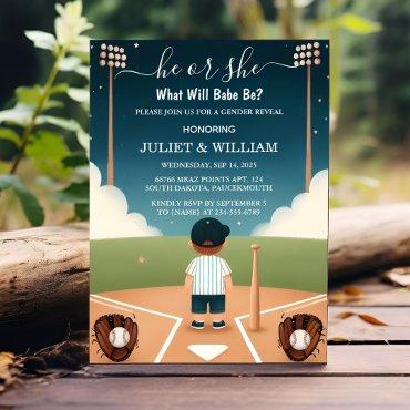 As Team Ball Game Pitch Fun Baseball Gender Reveal