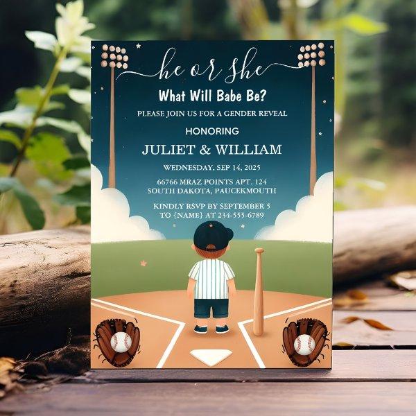 As Team Ball Game Pitch Fun Baseball Gender Reveal