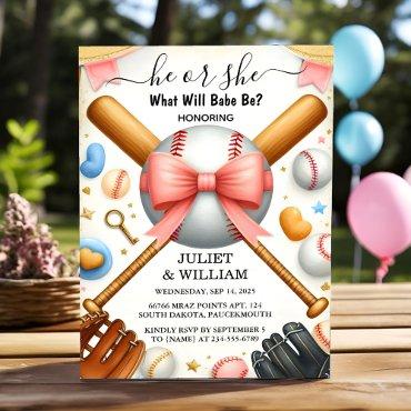 At Team Ball Game Pitch Fun Baseball Gender Reveal
