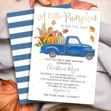 Autumn Pumpkin Blue Truck Fall