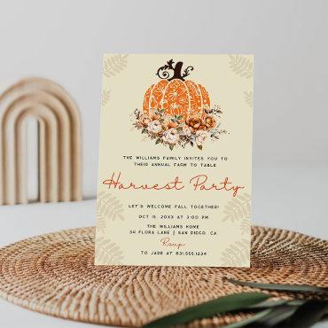 Autumn Pumpkin Harvest Party Thankgiving Dinner