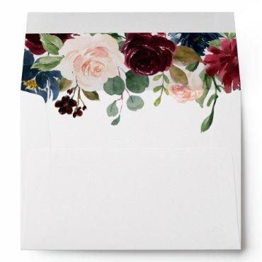 Autumn Rustic Burgundy Wedding  Envelope