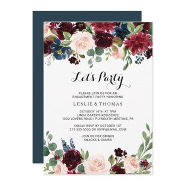 Autumn Rustic Dazzling Burgundy Let's Party