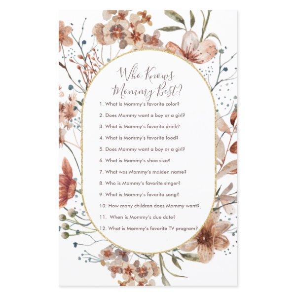 Autumn Wildflowers Who Knows Mommy Best Game