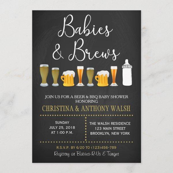 Babies and Brews Baby Shower Chalk BBQ