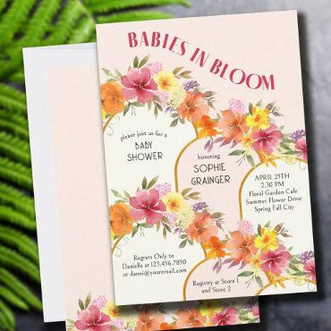 Babies in Bloom Floral Gold Arch Twins