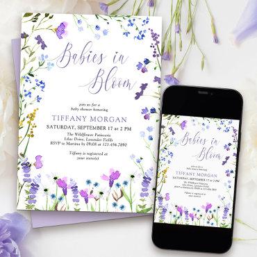 Babies in Bloom Purple Wildflower Twin