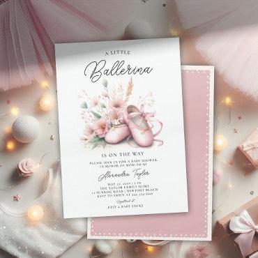 Baby Ballerina Shoes Wildflowers Cute Girl Shower